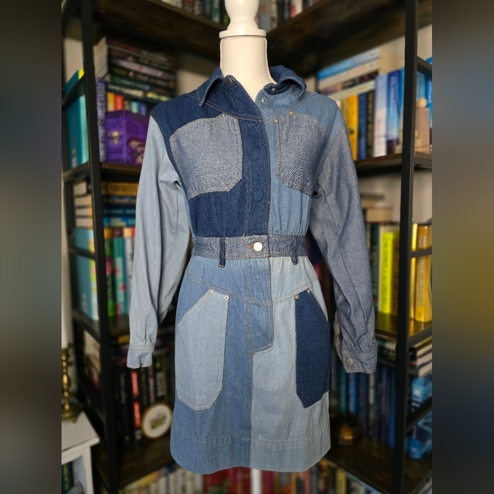 Steve Madden Ryleigh Long Sleeve Patchwork Dress